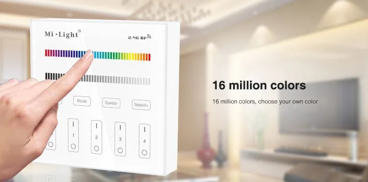 Synergy 21 LED Fernbedienung Smart Panel RGB/RGB-W 4 Zonen *Milight/Miboxer*