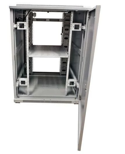 ALLNET 19" Schrank, 22HE, B800/T1200mm, Glastür, Lichtgrau, SNB-Serie,