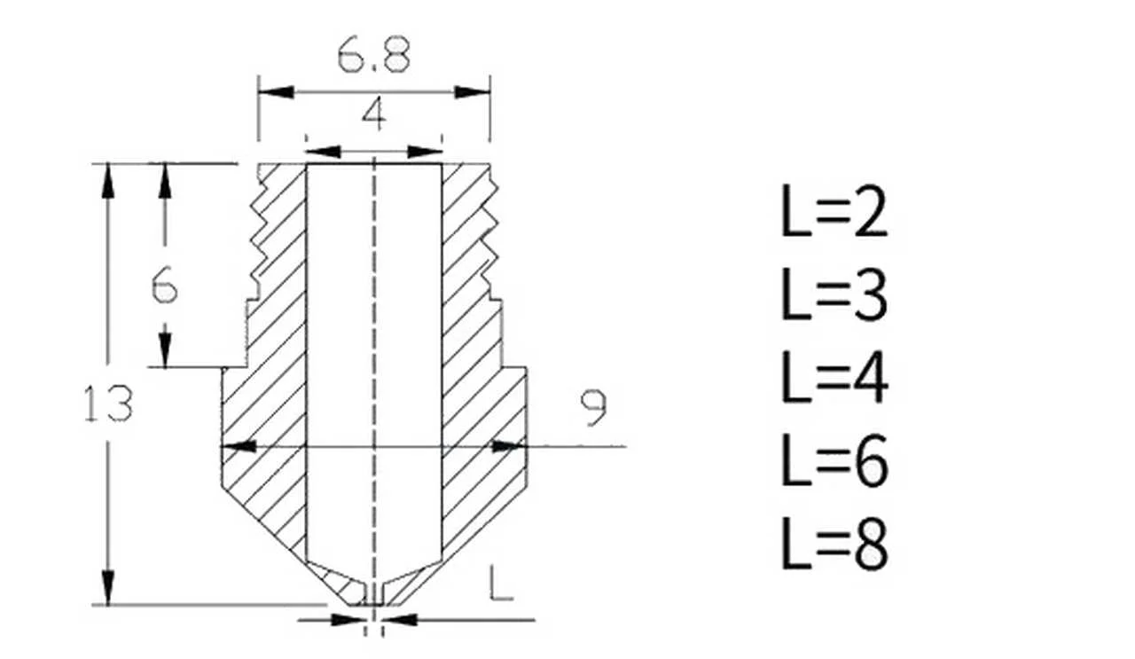 ALLNET 4duino 3D Nozzles M7 Düse verschiedene Größen