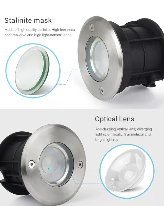 Synergy 21 LED Subordinate Bodeneinbaustrahler 5W RGB-WW (RGB-CCT) mit Funk und WLAN *Milight/Miboxer*