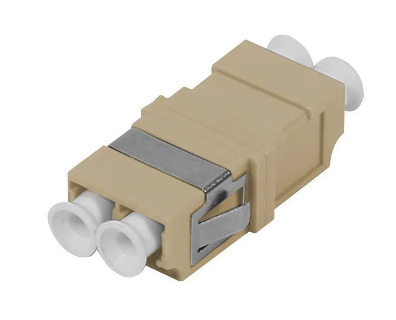 LWL-Dosen AP, 1-fach, Reinweiss, mit Kupplung, OM2 Multi Mode beige, Synergy 21,