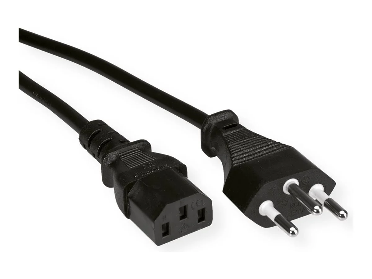 VALUE Netzkabel T12 auf C13 schwarz 3m