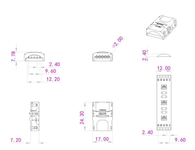 Synergy 21 LED FLEX Strip zub. Easy Connect Strip to Wire 12mm RGB-W IP65/54