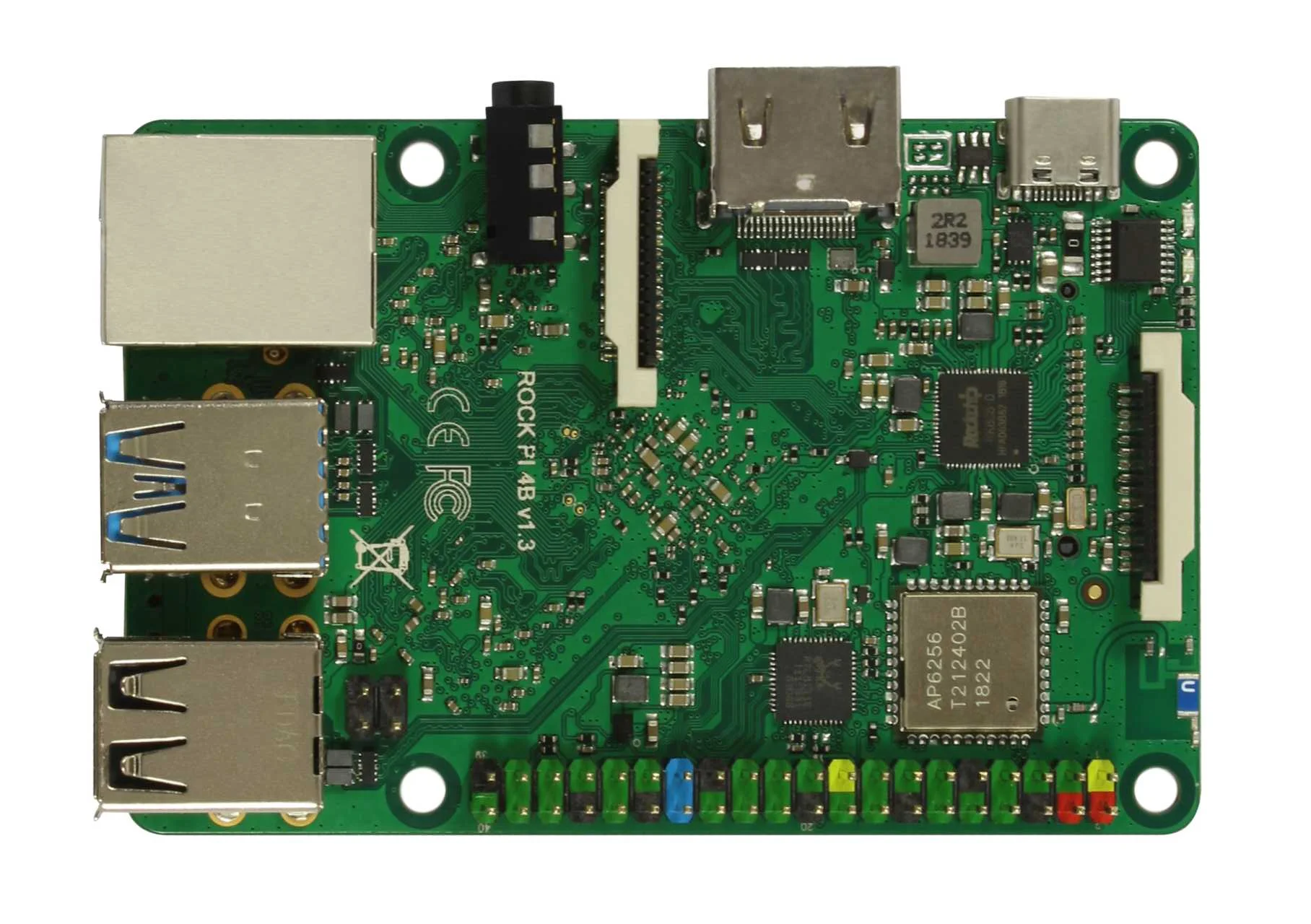 Rock Pi 4 Model A 2GB (ohne WLAN/Bluetooth/PoE)