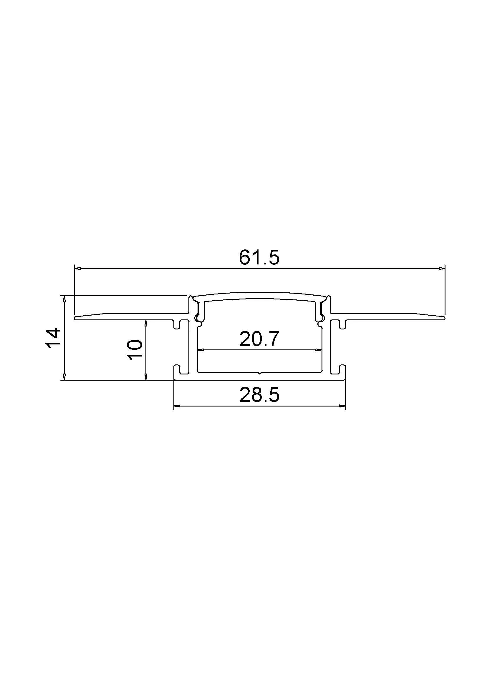 Synergy 21 LED U-Profil 200cm, ALU071 Rigipsprofil
