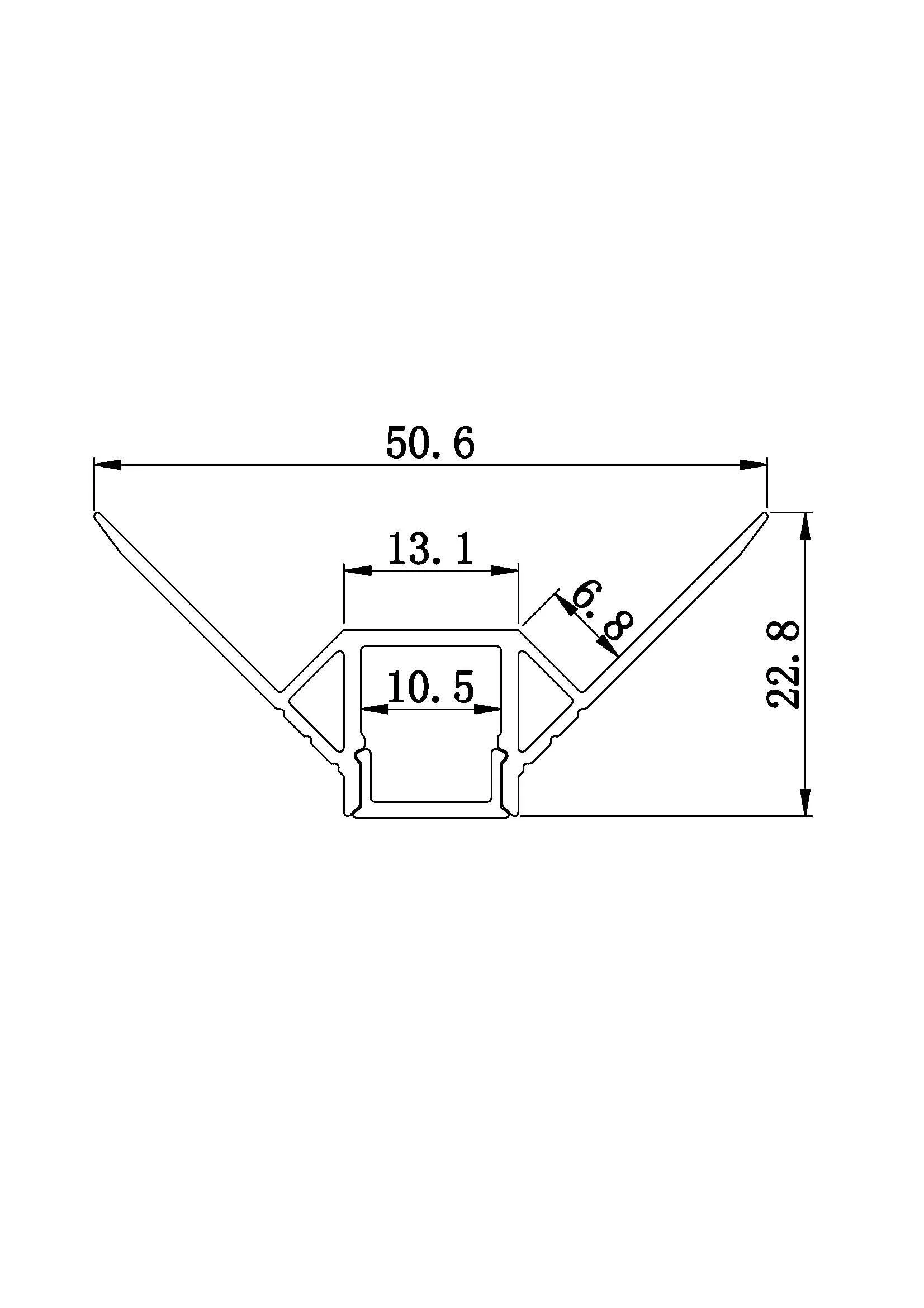 Synergy 21 LED U-Profil 200cm, ALU070-R Rigips Eckprofil
