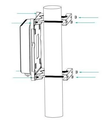 ALLNET Switch unmanaged outdoor 3 Port Gigabit 100W zbh. Mast-Montage/Pole-Mount Kit