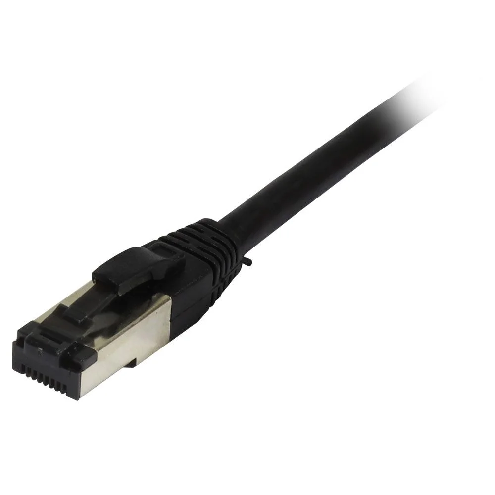 Patchkabel RJ45, CAT8.1 2000Mhz, 0.5m, schwarz, S-STP(S/FTP), TPE(Ultra SuperFlex), AWG26, Synergy 21