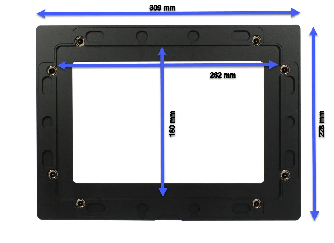 ALLNET Touch Display Tablet 10 Zoll zbh. Blende für Einbaurahmen schwarz breit