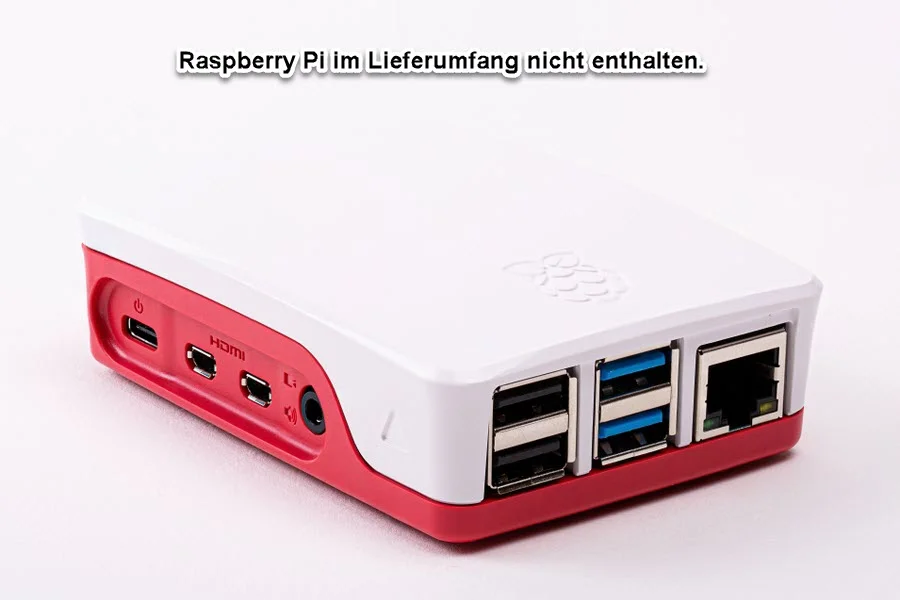 Raspberry Pi 4 Zubehör - offizielles Gehäuse rot/weiß für Pi 4