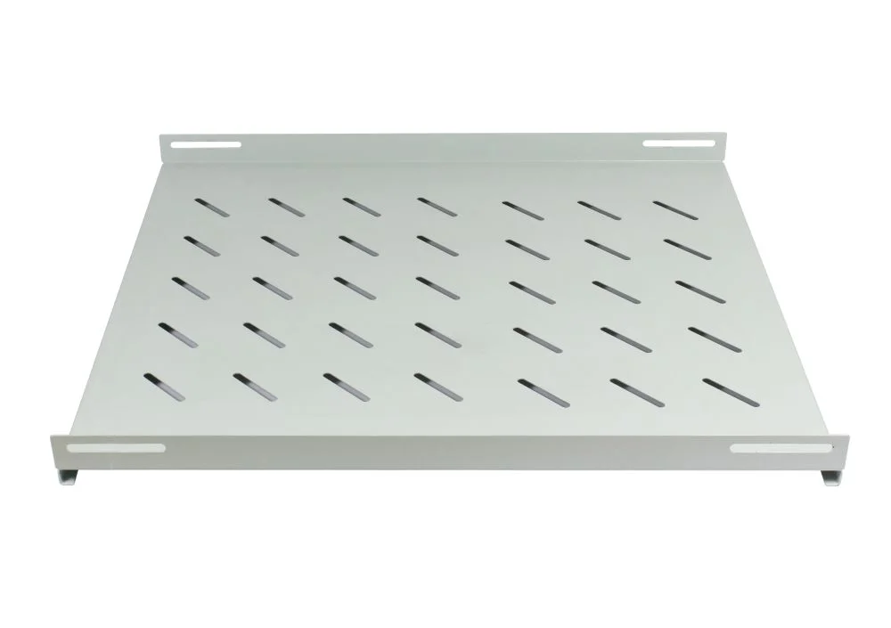 ALLNET 19" Schrank, zbh. Fachboden fest, T550/B472/H46mm, Lichtgrau, für SNB-Serie T800mm,