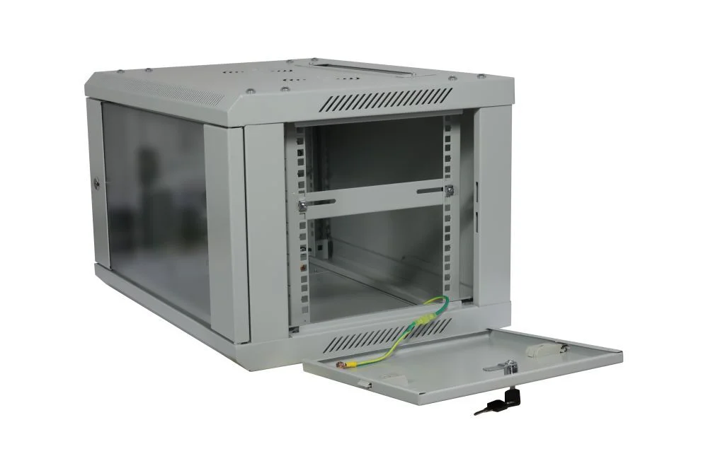 ALLNET 19" Wandgehäuse, 6HE, 1-teilig, T600mm, Lichtgrau, zerlegt(Flat Pack), SMA-Serie,