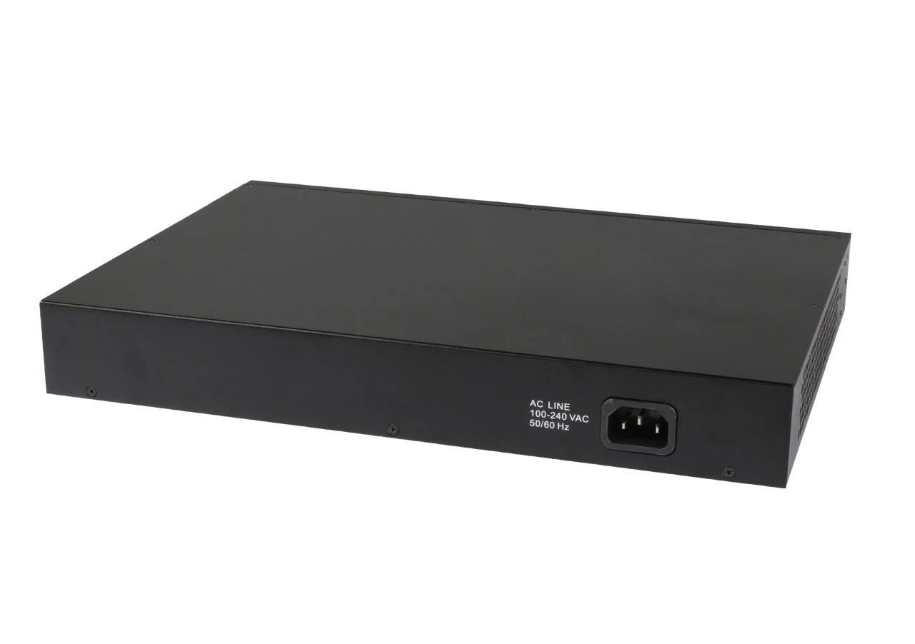 ALLNET Switch unmanaged Layer2 18 Port • PoE Budget 240W • 16x PoE at • 2x SFP • 19" • Lüfterlos • ALL-SG8018P