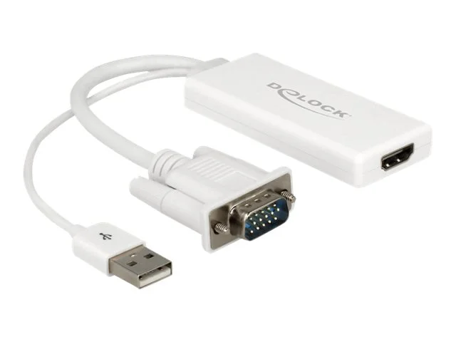 DELOCK Adapter VGA + Audio zu HDMI+Kabel