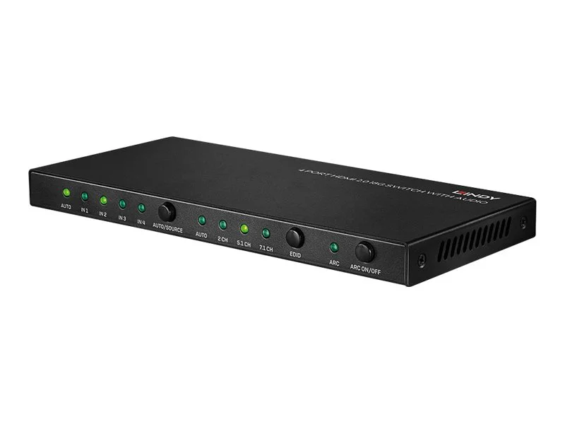 LINDY 4 Port HDMI 2.0 18G Switch Audio