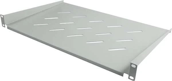 ALLNET 19" zbh. Fachboden, T148mm/1HE, Lichtgrau, Frontmontage,