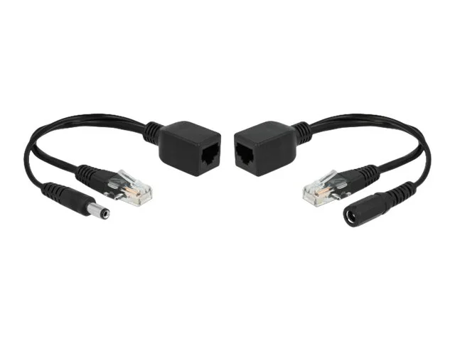 DELOCK Adapter Set RJ45 DC 5,5x2,1mm