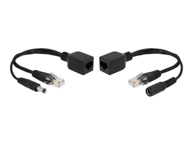DELOCK Adapter Set RJ45 DC 5,5x2,5mm