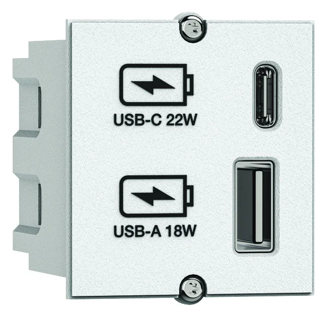 BACHMANN USB A/C 22Watt Charger Cm weiss