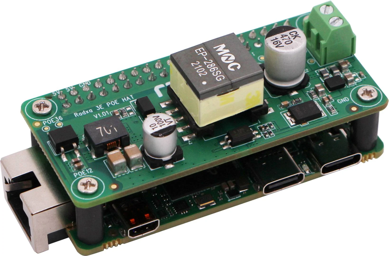 RADXA Zero 3E PoE HAT