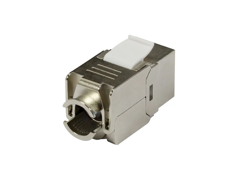 Patch Panel 8xTP, CAT6A, incl.Keystone Slim-line/Komponent getestet, Aufputz ABS, Weiss, Synergy 21,