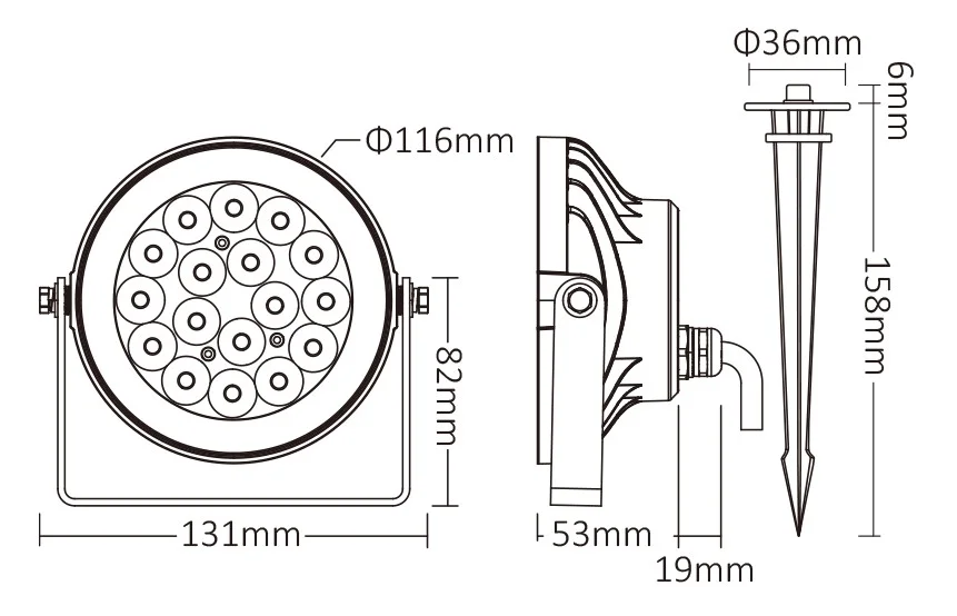 Synergy 21 LED Garten Lampe 9W RGB-WW (RGB-CCT) mit Funk und WLAN IP65 Zigbee 3,0 + 2,4 GHz *Milight/Miboxer*