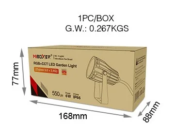 Synergy 21 LED Garten Lampe 6W RGB-WW (RGB-CCT) mit Funk und WLAN IP66 Zigbee 3,0 + 2,4 GHz *Milight/Miboxer*