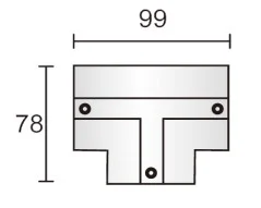 Powergear 3PH EINBAUSCHIENE T Verbinder-ABDECKUNG, Weiß