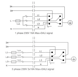 Powergear 3PH AUFBAUSCHIENE DALI, Weiß, 3 meter