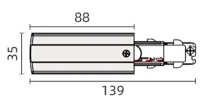Powergear 3PH EINSPEISER DALI 3, LINKS, Weiß