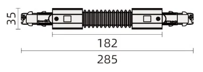 Powergear 3PH Verbinder DALI 3, Flexibel, Schwarz