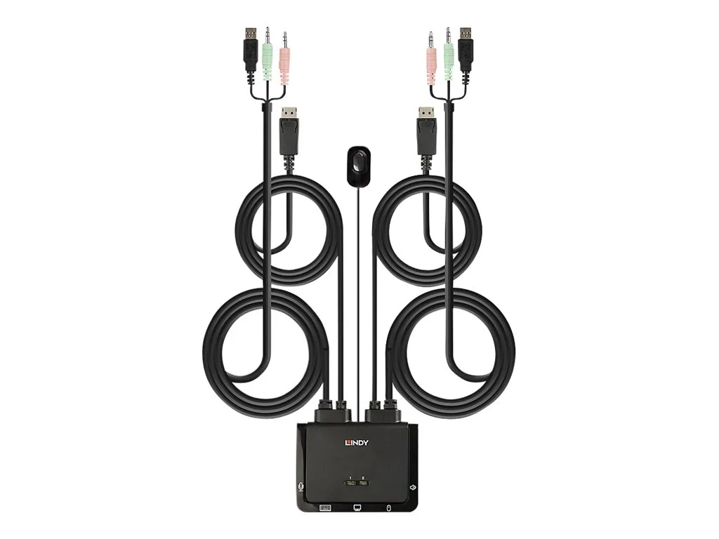 LINDY 2 Port DisplayPort USB KVM Switch