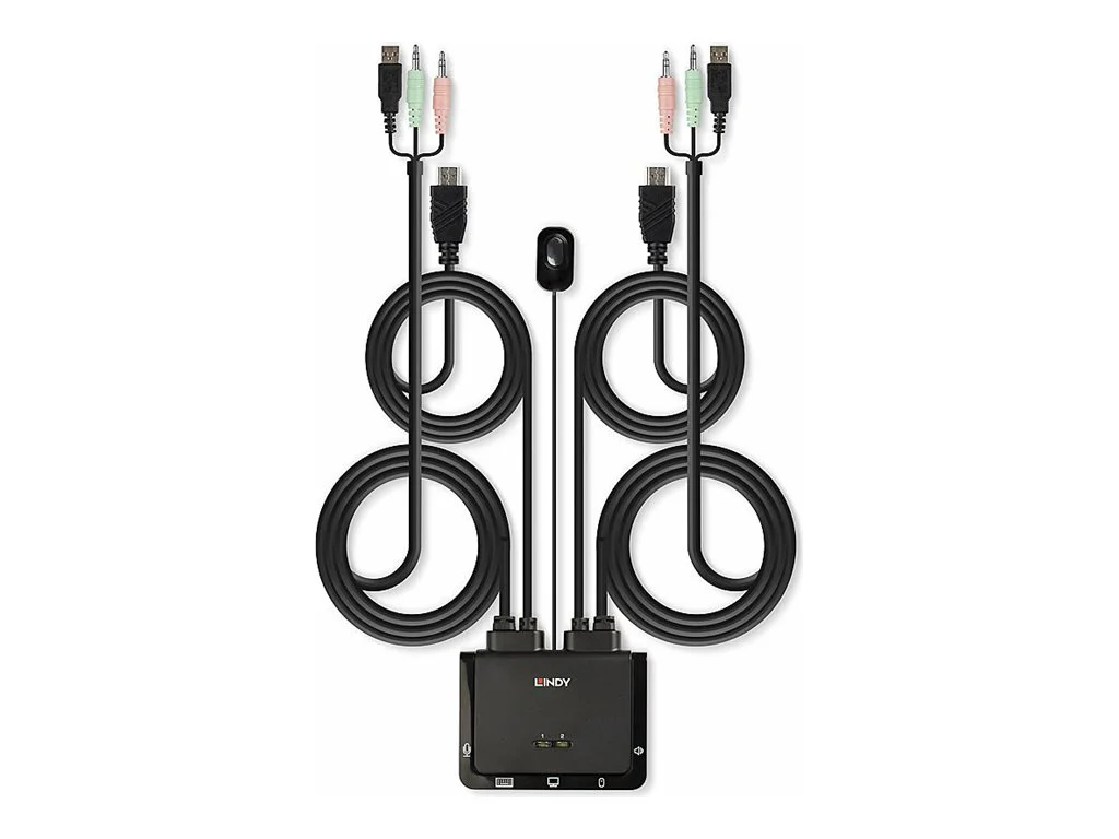 LINDY 2 Port HDMI 18G USB KVM Switch
