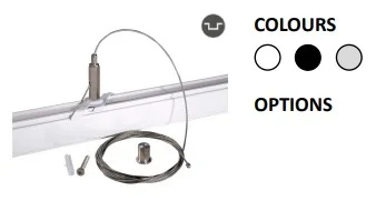 Powergear 3PH SEIL-AUFHÄNGUNG EZCLICK, Schwarz, 5 meter