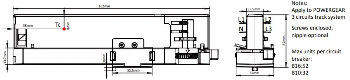 Powergear 3PH ULTIMATIVER ADAPTER 525-900mA 36W (EINSTELLBARER DIP-SCHALTER), Schwarz