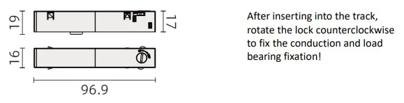 Powergear 48V STROMFÜHRENDER EINSPEISER, Rechts, Weiß