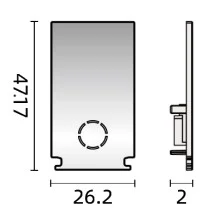 Powergear 48V DEEP PROFILE ENDKAPPE, Schwarz