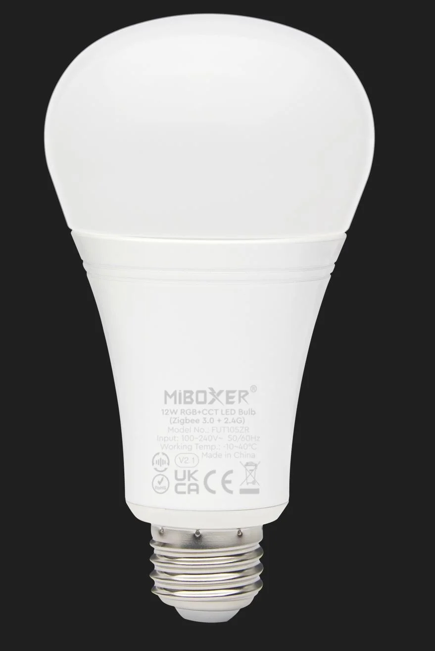 Synergy 21 LED Retrofit E27 Bulb 12W RGB-WW Lampe mit Funk und Zigbee 3.0 *Milight/Miboxer*