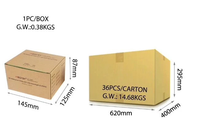 Synergy 21 LED Downlight 9W RGB-WW (RGB-CCT) fixed mit 2,4 GHz *Milight/Miboxer* IP54