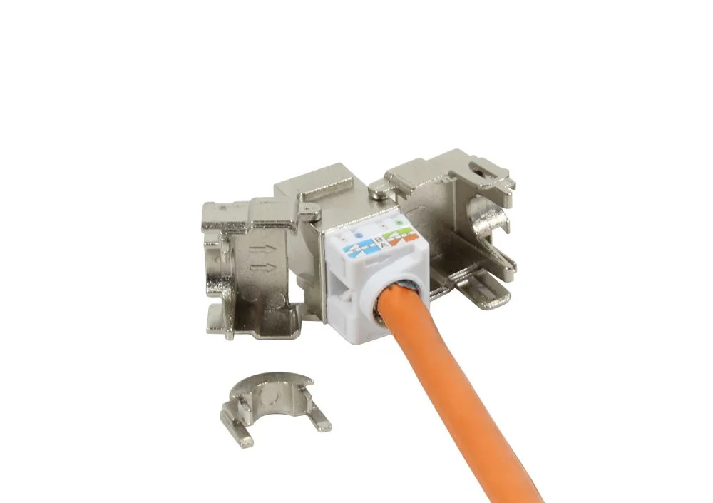 Dosen TP, UP,1-fach(Eckiger Außenrahmen), CAT6A, Keystone, groß, Reinweiss, Synergy 21,