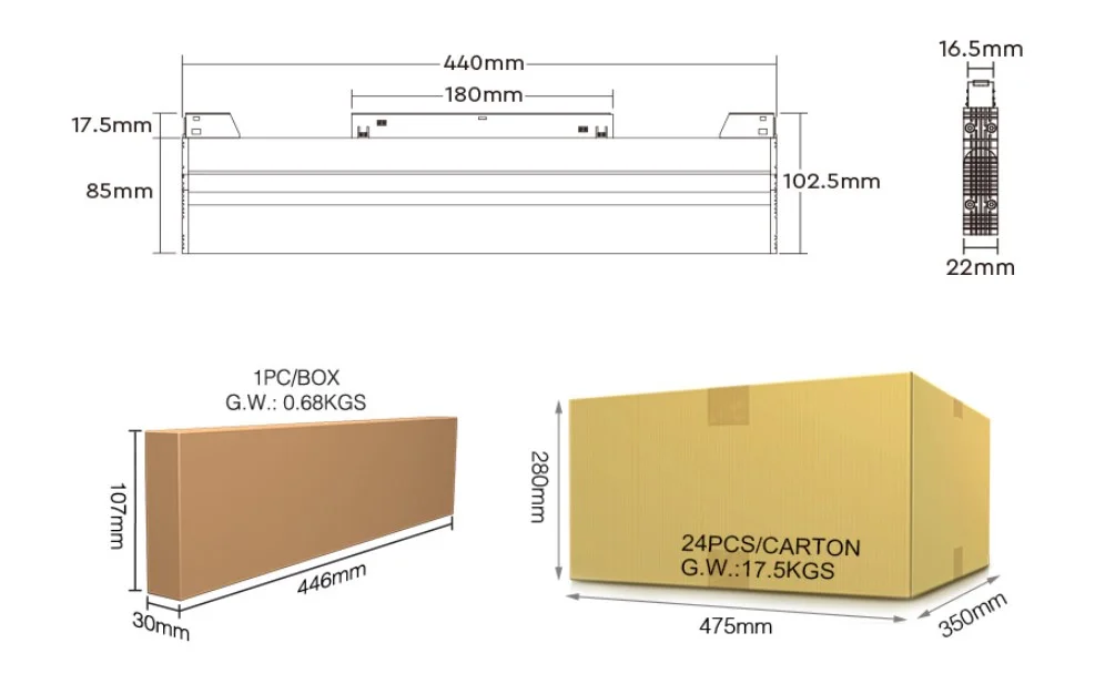 Synergy 21 LED 48V Track Grille Light Foldable 12W RGB+CCT 2,4G *Milight/Miboxer*