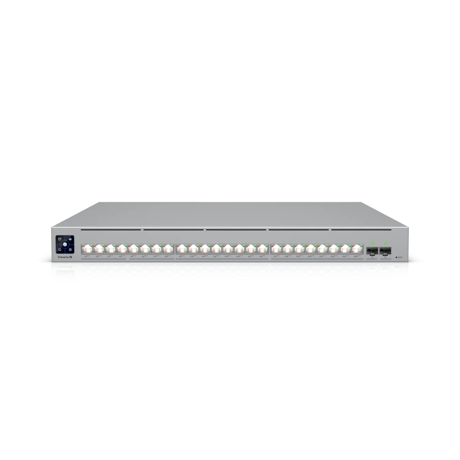 Ubiquiti Switch full managed Layer3 26 Port • 16x 10GbE • 8x 2,5GbE • PoE Budget 1050W • 24x PoE bt • 2x SFP28 • 19" • UniFi • ECS-24-PoE