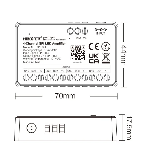 Synergy 21 Pixel LED Controller SPI-Serie 4-Channel Amplifier/Repeater *Milight/Miboxer*