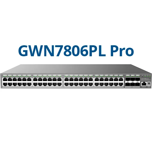 Grandstream GWN7806PL PRO – Enterprise Layer 2++ Managed Switch – 48× Gigabit RJ45 (PoE/PoE+) + 6× Gigabit SFP+