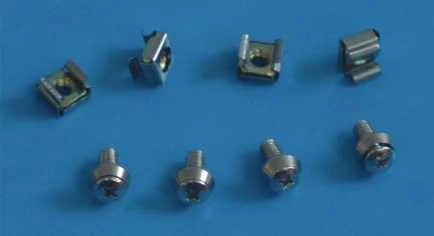 ALLNET 19" zbh. Befestigungsset, Käfigmuttern,100-Pack, M6, mit Metall-Rosette,