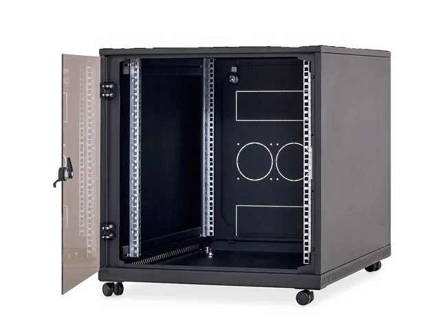 Triton 19" Schrank 12HE, B600/T 800, Schwarz, incl.Rollen,