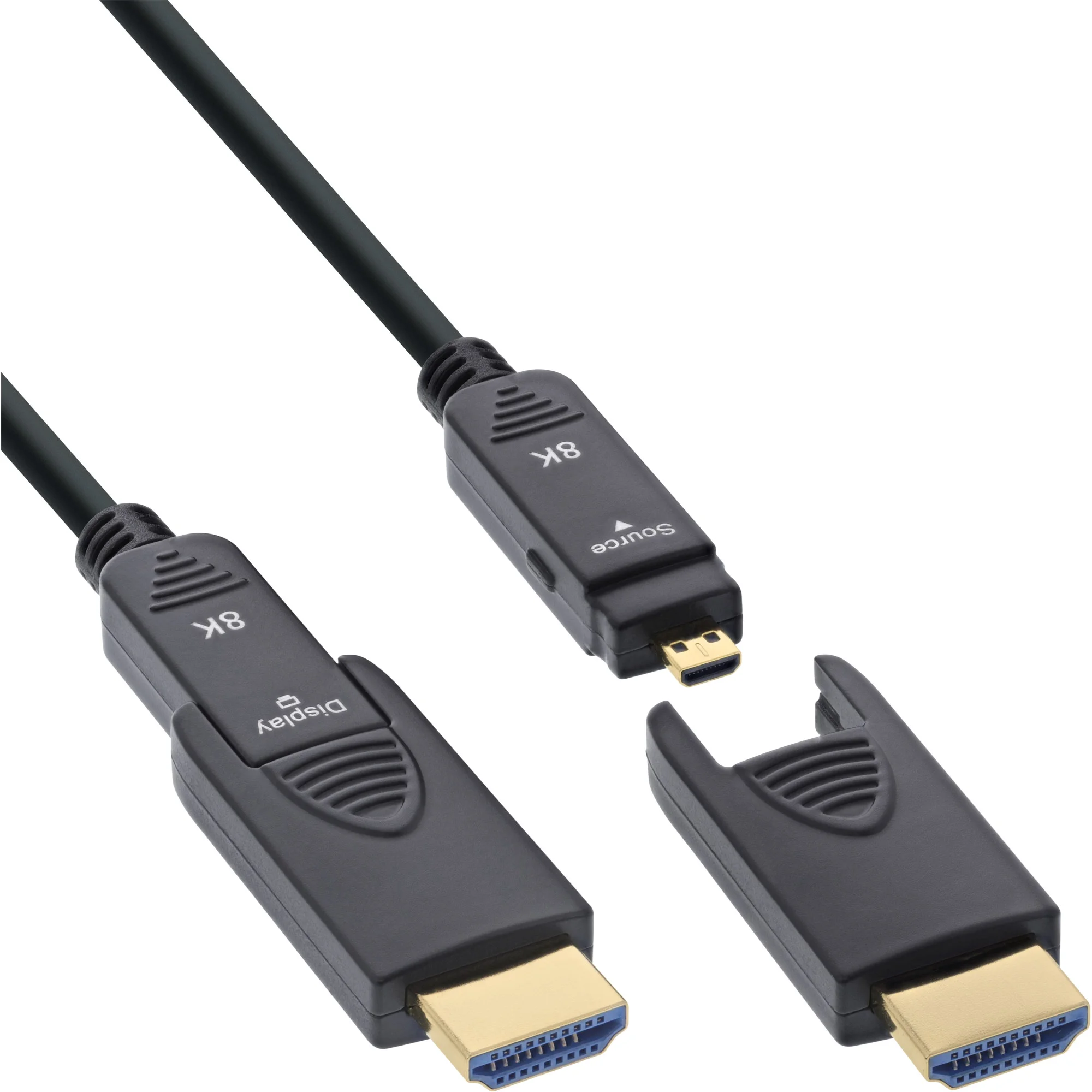 InLine® HDMI AOC Kabel, Ultra High Speed 2.1, abnehmbar, 8K, 15m