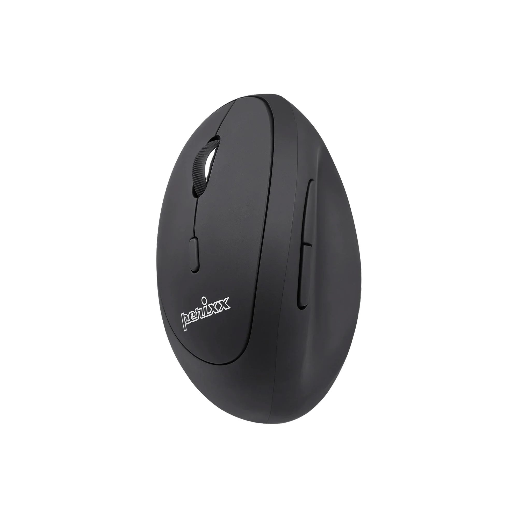 Perixx PERIMICE-719L, kleine ergonomische Maus, Linkshänder, schnurlos, schwarz