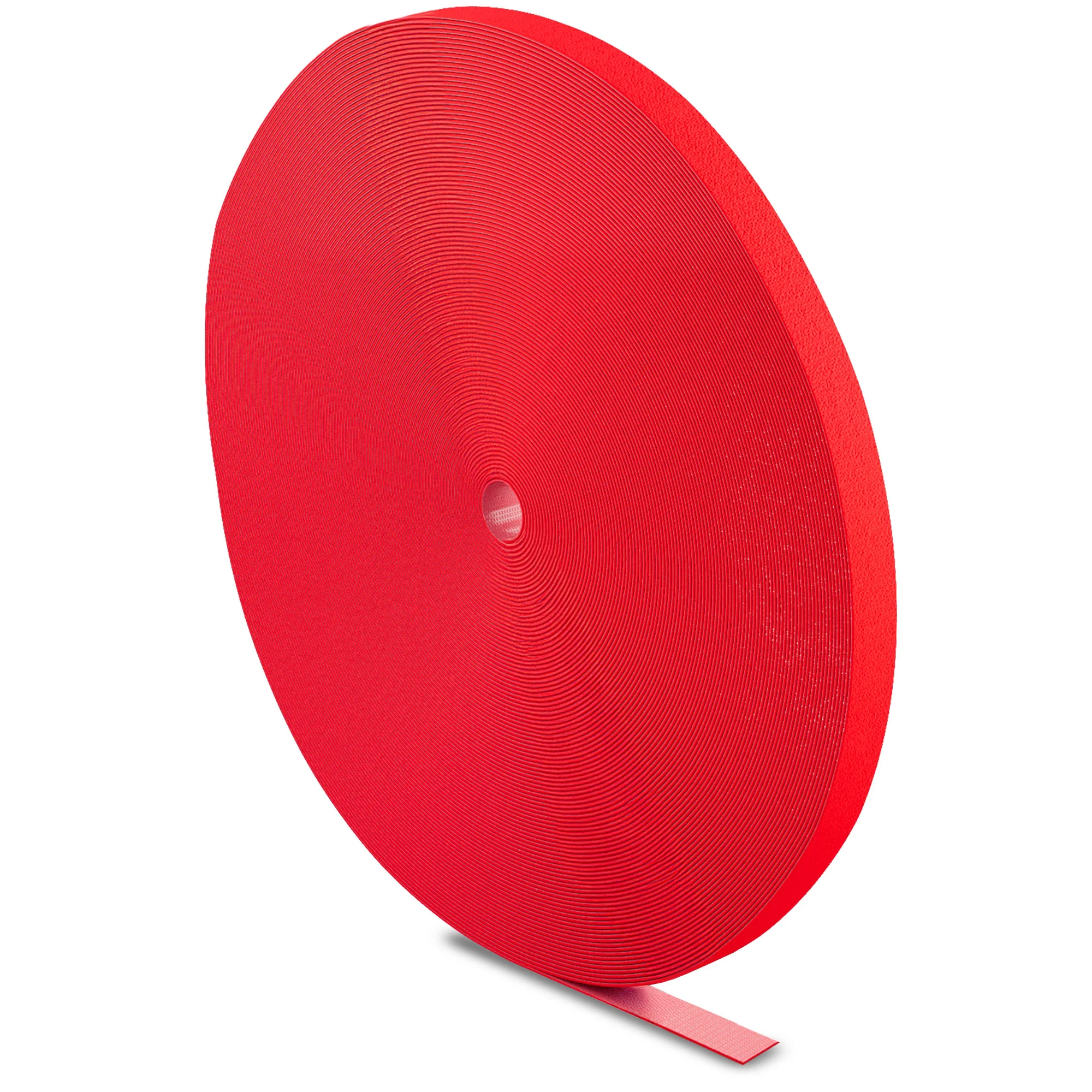 LABEL THE CABLE LTC PRO Roll Strap, doppelseitige Klettbandrolle, 25m, rot