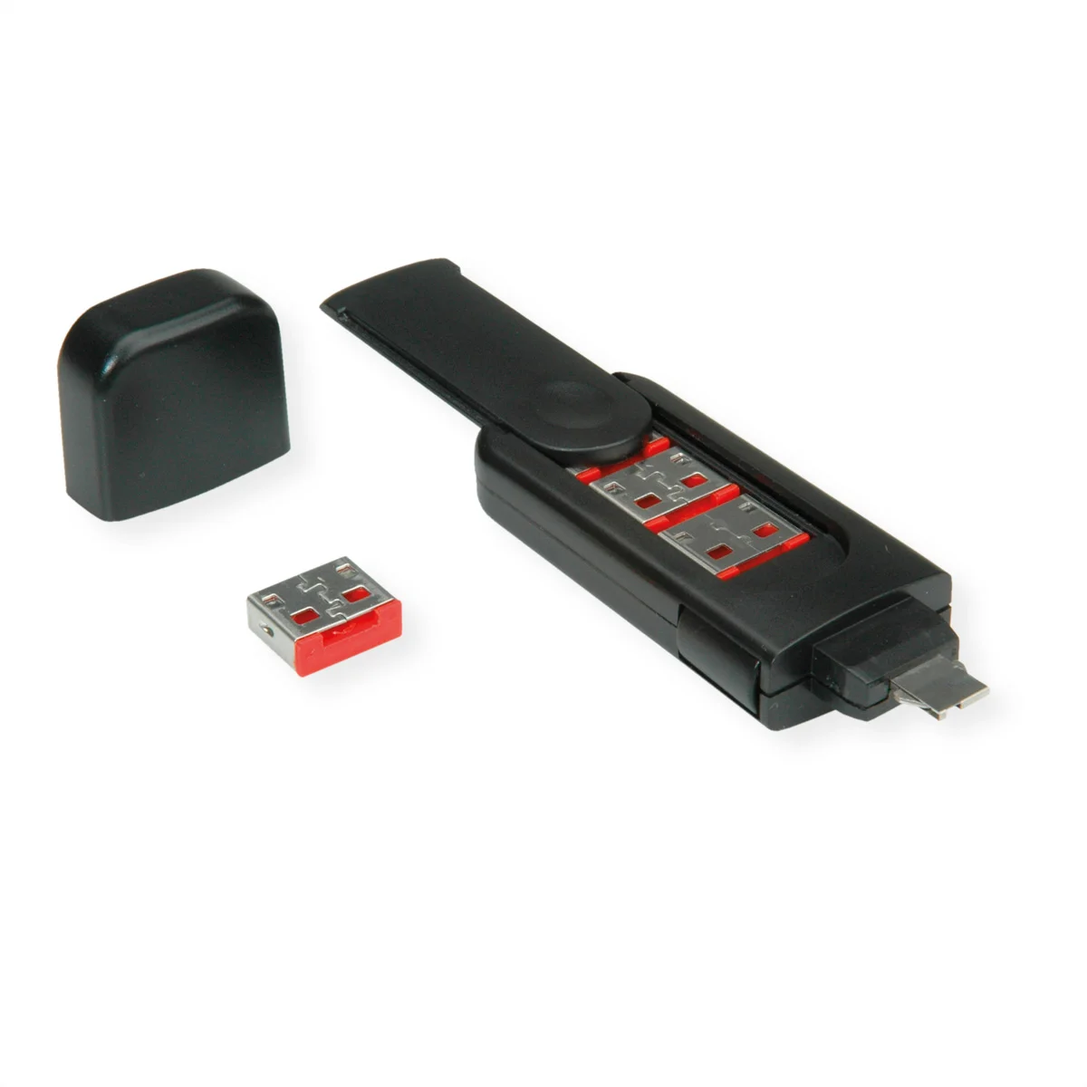 ROLINE USB Typ A Port Blocker, 4x Schloss und 1x Schlüssel